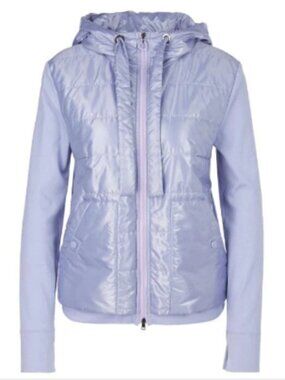 Marc Cain Quilted Zip Hoodie Soft Violet